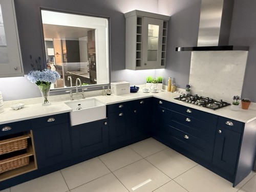 Display blue shaker kitchen - blue,