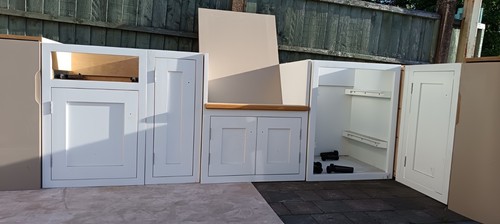 Kitchen units two colours - units,